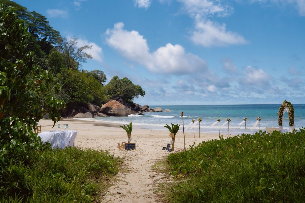 Beach wedding setup for destination weddings photographer